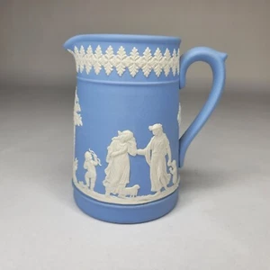 Jarra crema Jasper Ware Dudson Hanley azul - Imagen 1 de 12