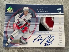 Upper Deck 2005 - 06 SP AUTHENTIC, Petr PRUCHA FUTURE WATCH 027/100 AUTO-PATCH 