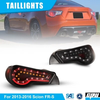 Black Smoke para 2013-2016 Scion FRS FR-S Subaru BRZ Rojo LED Barra Luces Traseras Lámpara Foto 1 de 4