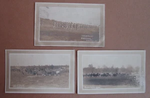 3 postales vintage de entrenamiento del ejército de Estados Unidos Camp Taft Chickamauga Park Georgia 1908 RPPC - Imagen 1 de 15