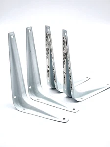 4er-Pack Everbilt 5 Zoll x 6 Zoll Weiße Regalhalterungen 100 Pfund Grenze 706605 - Bild 1 von 4