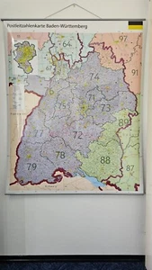 7 -er PLZ Postleitzahlen - Gebietskarte - Bild 1 von 2