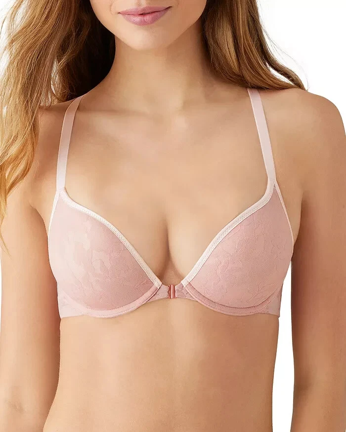 Sujetador push-up cierre frontal escena sombra b.tempt'd by Wacoal para mujer 34DD rosa Foto 1 de 4