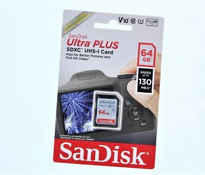 SanDisk Ultra Plus SDXC UHS-I Card (64GB) - Image 1 of 2