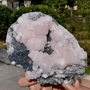 1.7LB Chocolate Calcite Specimen Florescence *RAINBOW* Sandwich Biscuit - Picture 1 of 24