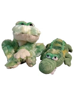 Ganz Webkinz Green Tie Dye Frog and Green Crocodile Lot of 2 No Codes - Picture 1 of 11