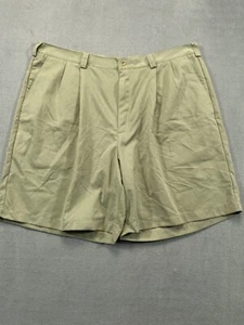 Brandini Shorts Mens 42 Chino Long Shorts Green Khaki 100 Polyester - Picture 1 of 11