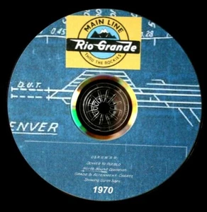 Denver & Rio Grande Western RR 1970 Denver to Pueblo (NB) Track Chart PDF on DVD - Picture 1 of 4