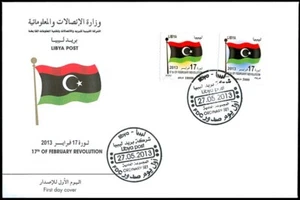 LIBYA 2013 Two high-value self-adhesive stamps (FDC) - Picture 1 of 1