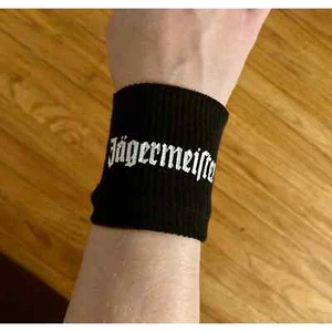 Jagermeister Black Wrist Bands Sweat Bands Logo Jager (2) - Picture 1 of 2