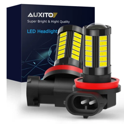 AUXITO LED Fog Driving Light H11 H16 H8 6000K Super Bright Bulbs 5630SMD 2000LM - Image 1 of 4
