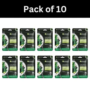 Garnier Skin Naturals Pure Charcoal Black Serum Face Mask For Hydrating Skin 28g - Picture 1 of 8