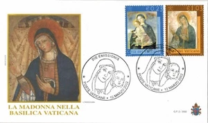 2002-Fdc.enveloppe 1°jour**/Madone de l'adoration-Basilique du vatican - Imagen 1 de 1