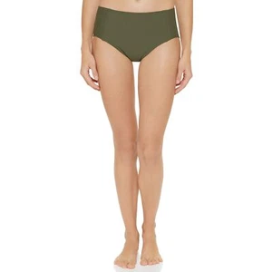 MSRP $58 Dkny Seamed High-Waist Bikini Bottom Moss Green Size Medium - Picture 1 of 1