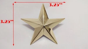 Alforja Panhead Knucklehead 3,25"" guardabarros Buco Indian bicicleta estrella de latón dorado - Imagen 1 de 4