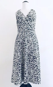 White House Black Market Womens White Black Floral Halter Midi Dress Size 4 - Picture 1 of 12