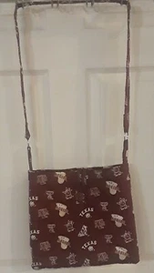 TEXAS Aggies A&M College Quilted School Book Bag/Purse/Tote with Shoulder Strap - Picture 1 of 8