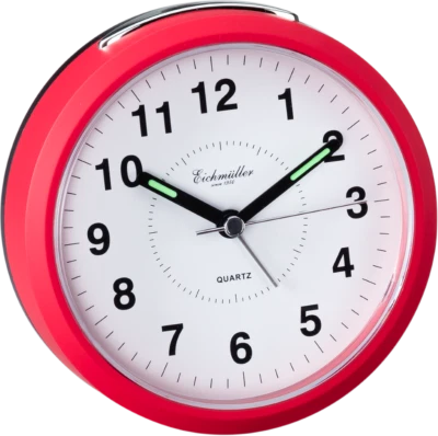 Eichmüller Despertador Mecanismo de Cuarzo Repetición de Alarma Rojo Plástico - Imagen 1 de 2