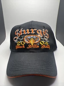 Vintage Sturgis 2004 Motorcycles 64th Black Hills Rally Adjustable Trucker Hat - Picture 1 of 6