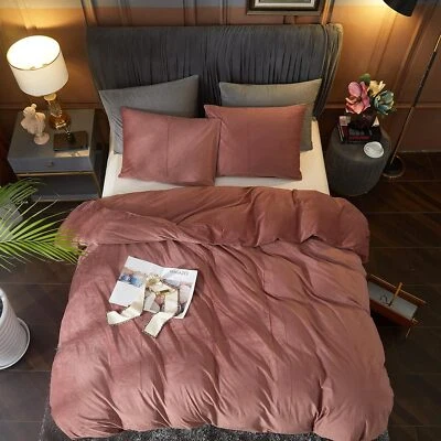 Juego de edredón de terciopelo tamaño queen 3 piezas franela rubor rosa Foto 1 de 4