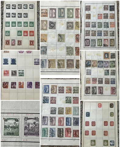 HUNGARY STAMPS LOT ON MINI ALBUM PAGES BARANYA, MINT, USED, SHORT SETS & MORE Cover