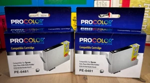 2 cartuchos de tinta ProColor PE-0481, compatibles para algunos Epson - Imagen 1 de 4
