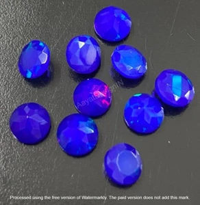 Natural Blue Ethiopian Opal Round Faceted Cut Loose calibrated Gemstone - Picture 1 of 6