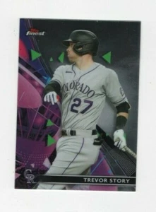 2021 TOPPS FINEST BASEBALL TREVOR STORY COLORADO ROCKIES #50 - Picture 1 of 4