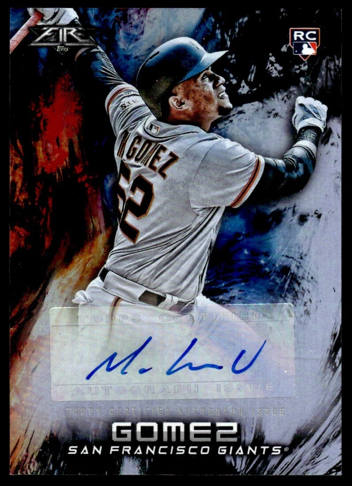 2018 Topps Fire Autograph Miguel Gomez Auto San Francisco Giants #FA-MG R79 - Image 1 of 2