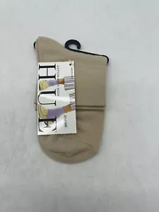 HUE Beige Cotton Body Sock One Size Socks U6373 One Pair - Picture 1 of 4
