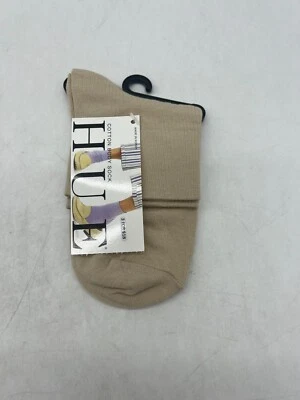 HUE Beige Cotton Body Sock One Size Socks U6373 One Pair - Image 1 of 4