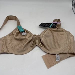 NWT Bali Minimizer Underwire Bra 34D Nude Back Smoothing Soft Cup Comfort Straps - Picture 1 of 7