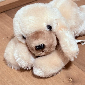 Russ Berrie PUFF PUFF Cucciolo Cane 10" Peluche Luv Animali Vintage Posa Imbottito Beige - Foto 1 di 8
