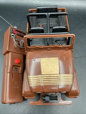 VTG Sears Radio Racer Brown Jeep & Remote Control - WORKS! - Image 1 of 4