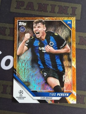 2021-22 Topps Jade Edition Tibo Persyn Rookie RC Orange 15/25 Brugge PSV Belgium - Image 1 of 2