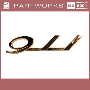 Schriftzug ORIGINAL PORSCHE 911 F 911 GOLD 53mm  90155930520 - Picture 1 of 8