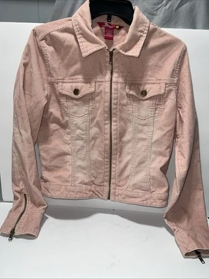 SO. Chaqueta Boho Niñas Pana Rosa con Cremallera con Bolsillos Talla Lg Mangas con Cremallera Foto 1 de 4