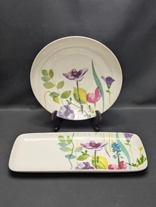 Bandeja de cerámica para jardín de agua Portmeirion sándwich dulces pastel picado y tazón - Imagen 1 de 12