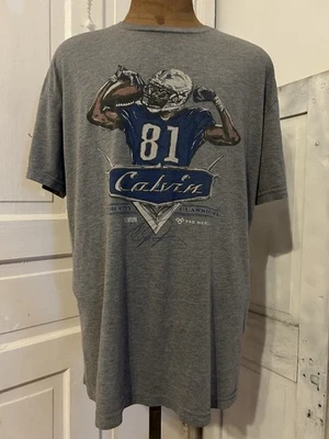Pro merch Calvin Johnson #81 grey t shirt 2XL megaton Detroit lions NFL  - Image 1 of 4