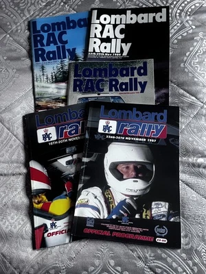 5 x LOMBARD RAC RALLY Programmes 1983-1987, Mikkola, Vatanen, Alen, Salonen - Image 1 of 4