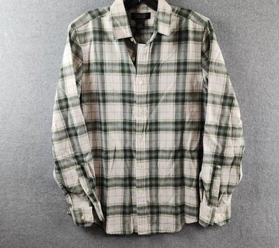 The Men's Store at Bloomingdale's Brushed Plaid Button-Up Shirt S Green Multi - Image 1 of 4