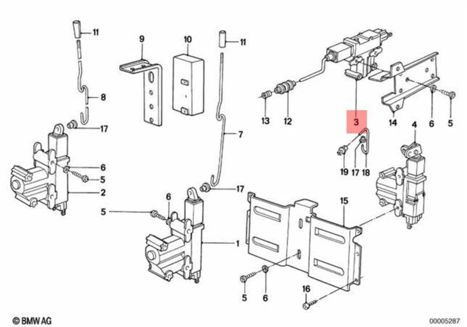 Genuine BMW E23 E24 628CSi 633CSi 635CSi 728i 728iS 732i Actuator 51261373185 - Изображение 1 из 1