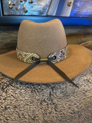 Western  Diamondback rattlesnake cowboy Hat band 1” - Image 1 of 4