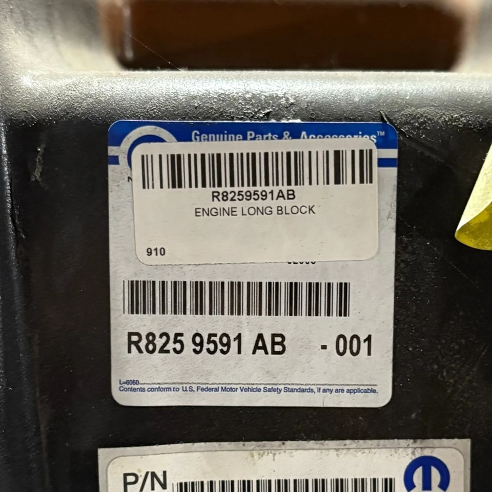 KIT MOTOR BLOQUE LARGO 11-13 DODGE CHRYSLER JEEP 3.6L GENUINO MOPAR R8259591AB Foto 1 de 1