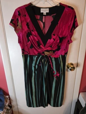 Vestido Ronni Nicole Talla 14 Pequeño Sin Mangas Funda Colorido Arte Elastizado  Foto 1 de 4