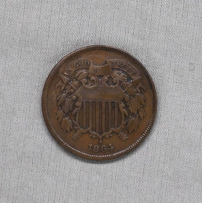 1864-P Two Cent Piece 2c Coin - Old US Cent - High Quality Coin! - Image 1 of 4