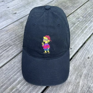 The Simpsons Lisa Embroidered Dad Hat Black Cotton Adjustable Strapback Novelty - Picture 1 of 8