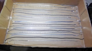 Revendedor Collar Cadena Plata Esterlina 925 Lote 17 Piezas Italia 242 Gramos - Imagen 1 de 5
