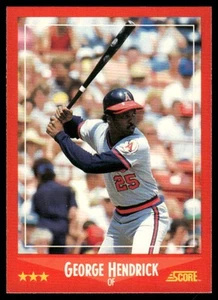 1988 Score #308 George Hendrick - Picture 1 of 2