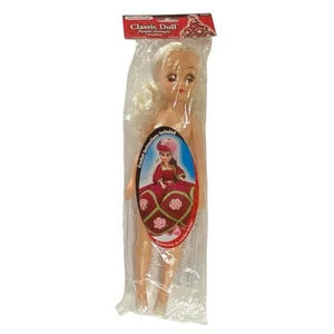 Fibre Craft 3193-01 Porcelain Look 15” Doll Blond Hair Blue Eyes New Vtg Crochet - Picture 1 of 11
